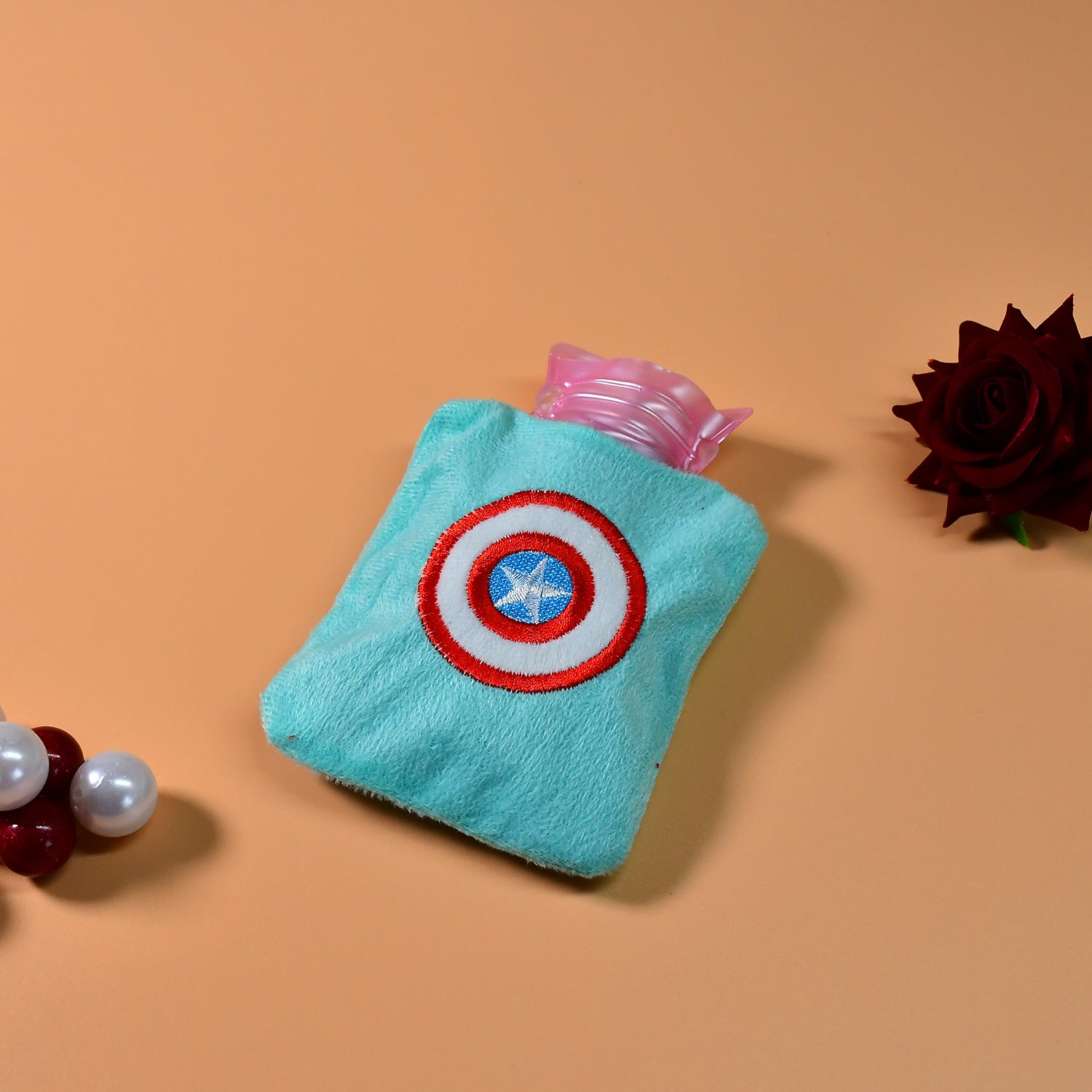 6517 Captain America's Shield small Hot Water Bag with Cover for Pain Relief, Neck, Shoulder Pain and Hand, Feet Warmer, Menstrual Cramps. 6517 Captain America's Shield small Hot Water Bag with Cover for Pain Relief, Neck, Shoulder Pain and Hand, Feet Warmer, Menstrual Cramps.